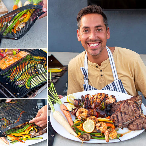 BBQ Grilling Bags (2 pcs.) with Basting Brush