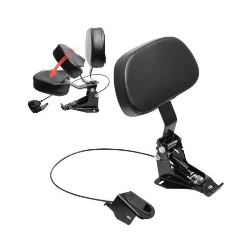 Motorcycle Adjustable Plug-in Driver Backrest with One-Button Angle Adjustment