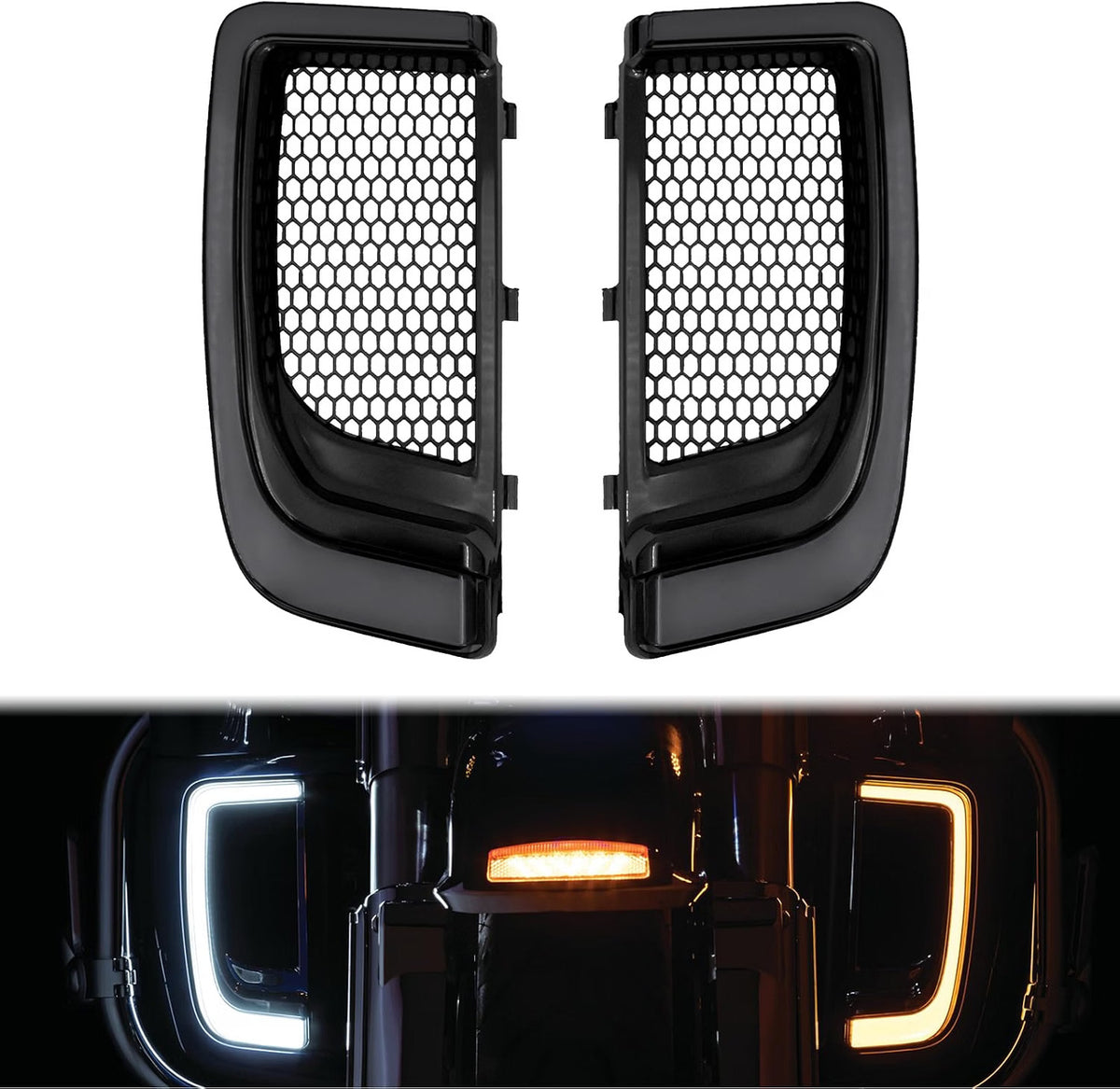 Motorcycle Lower Fairing LED Grille Lights