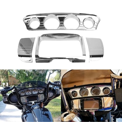 2014-2019 Motorcycle Chrome-Finish Dashboard Kit