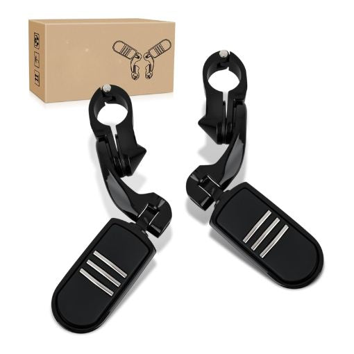 Motorcycle Bolt-On 1.25" Adjustable Highway Footpegs