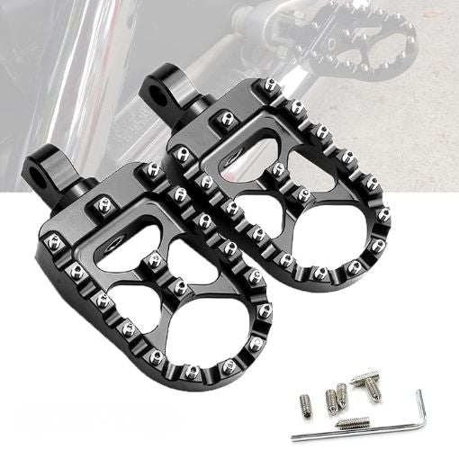 Motorcycle Foot Pegs Wide 360° Rotating Foot Rest Pedal
