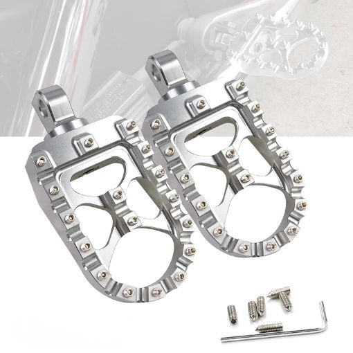 Motorcycle Foot Pegs Wide 360° Rotating Foot Rest Pedal