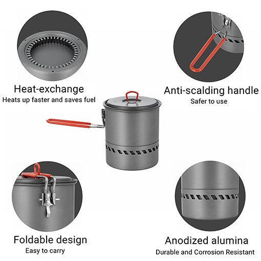 Camp Cooking Pot Heat Exchanger
