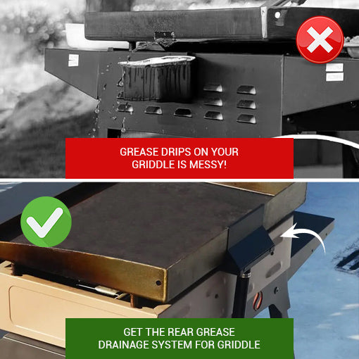 Rear Grease Drainage System for Griddle