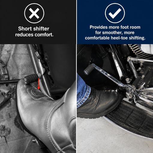 Motorcycle 9.84'' Extended Heel-Toe Shifter Lever