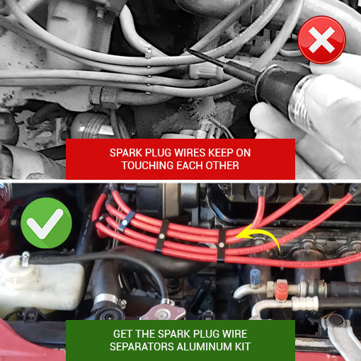 Spark Plug Wire Separators Aluminum Kit
