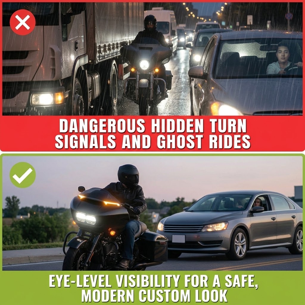 Motorcycle LED Windshield Trim Lights