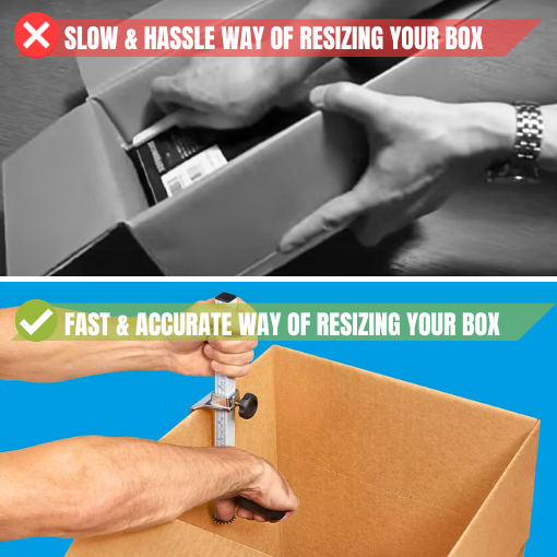 Using A Box Resizer To Cut A Box Down For Shipping 