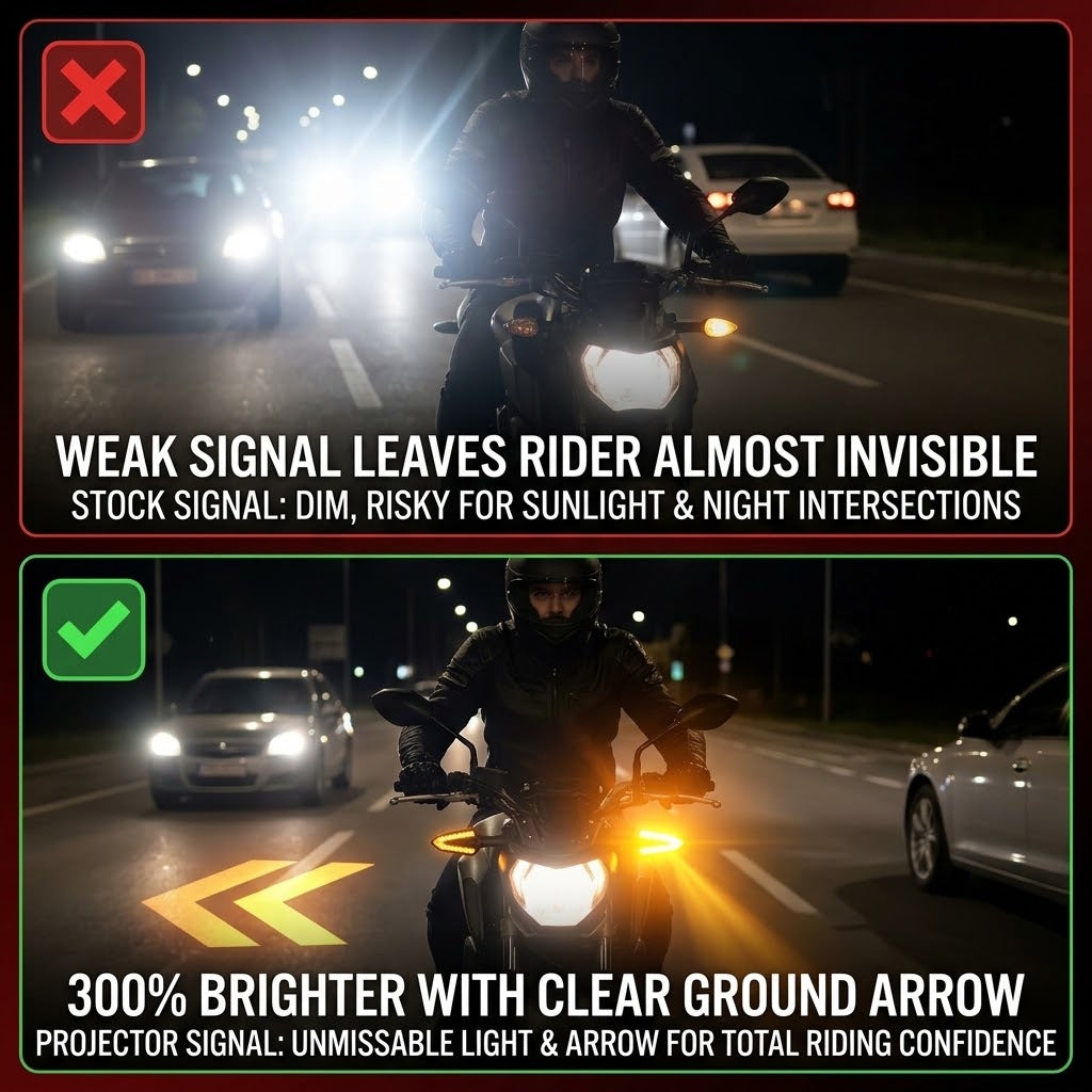 Motorcycle LED Turn Signal Lights Projectors