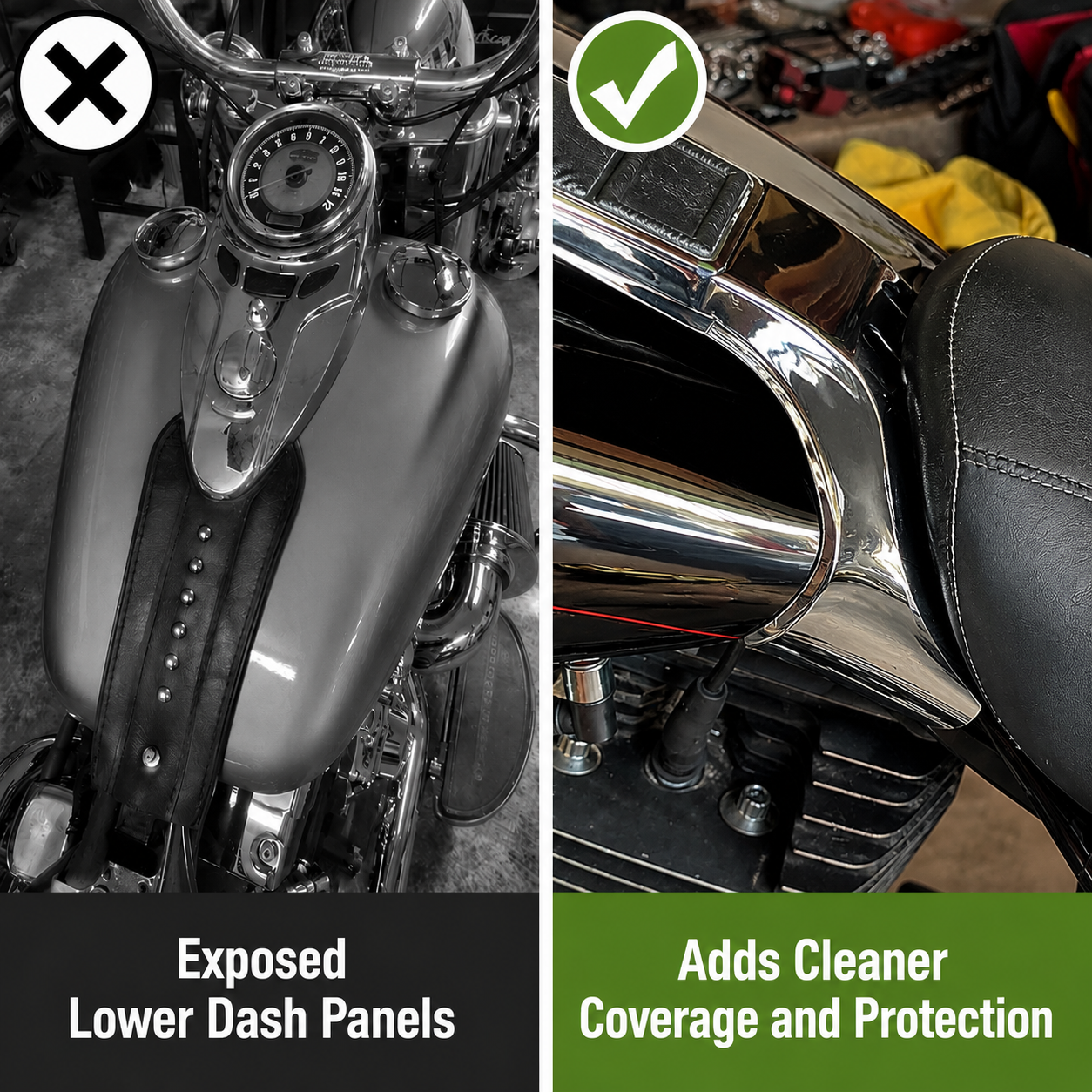 Motorcycle Lower Dash Panel Extension