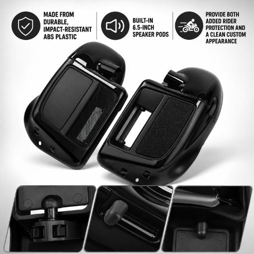 Motorcycle Lower Vented Leg Fairing With Speaker Pods
