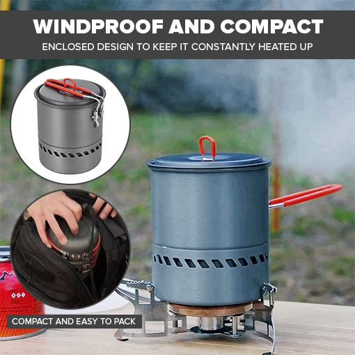 Camp Cooking Pot Heat Exchanger