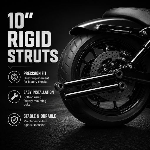 Motorcycle 4" Lowering Kit Rigid Rear Hardtail Struts