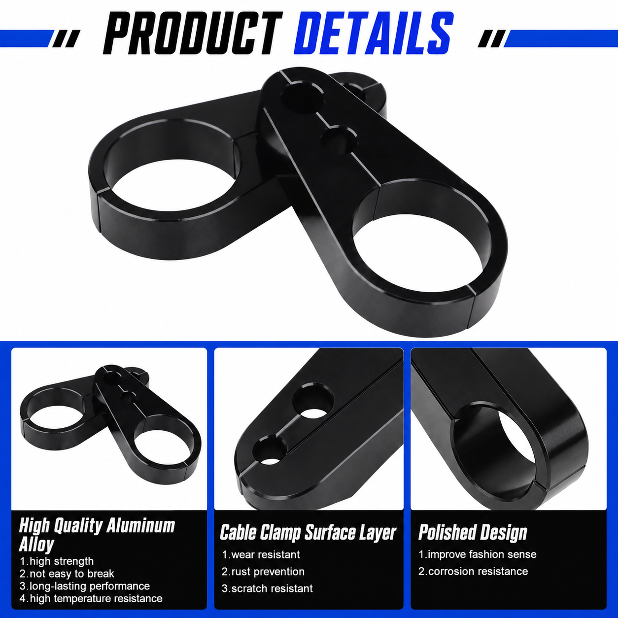 Motorcycle Handlebar Clutch Cable Brake Line Clamp Holder