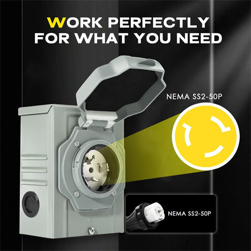 50 Amp Generator Power Inlet Box