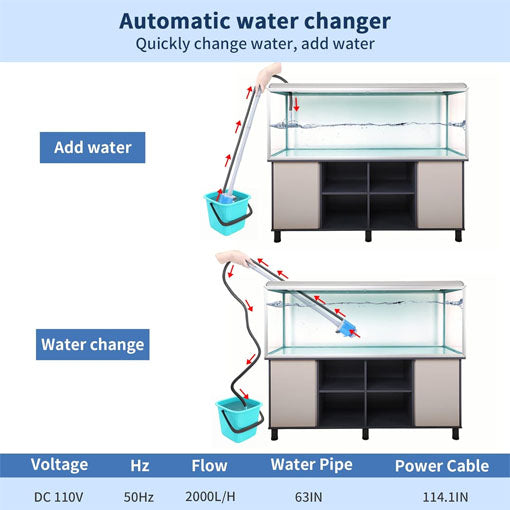 6-in-1 Electric Fish Tank Gravel Vacuum Sand Cleaner