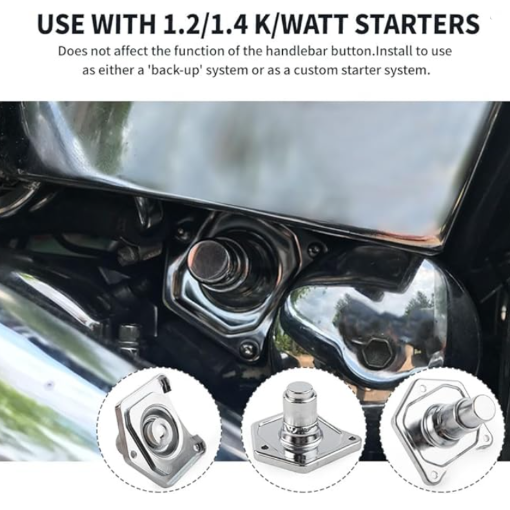 Motorcycle Solenoid Cover Push Starter Button Kit