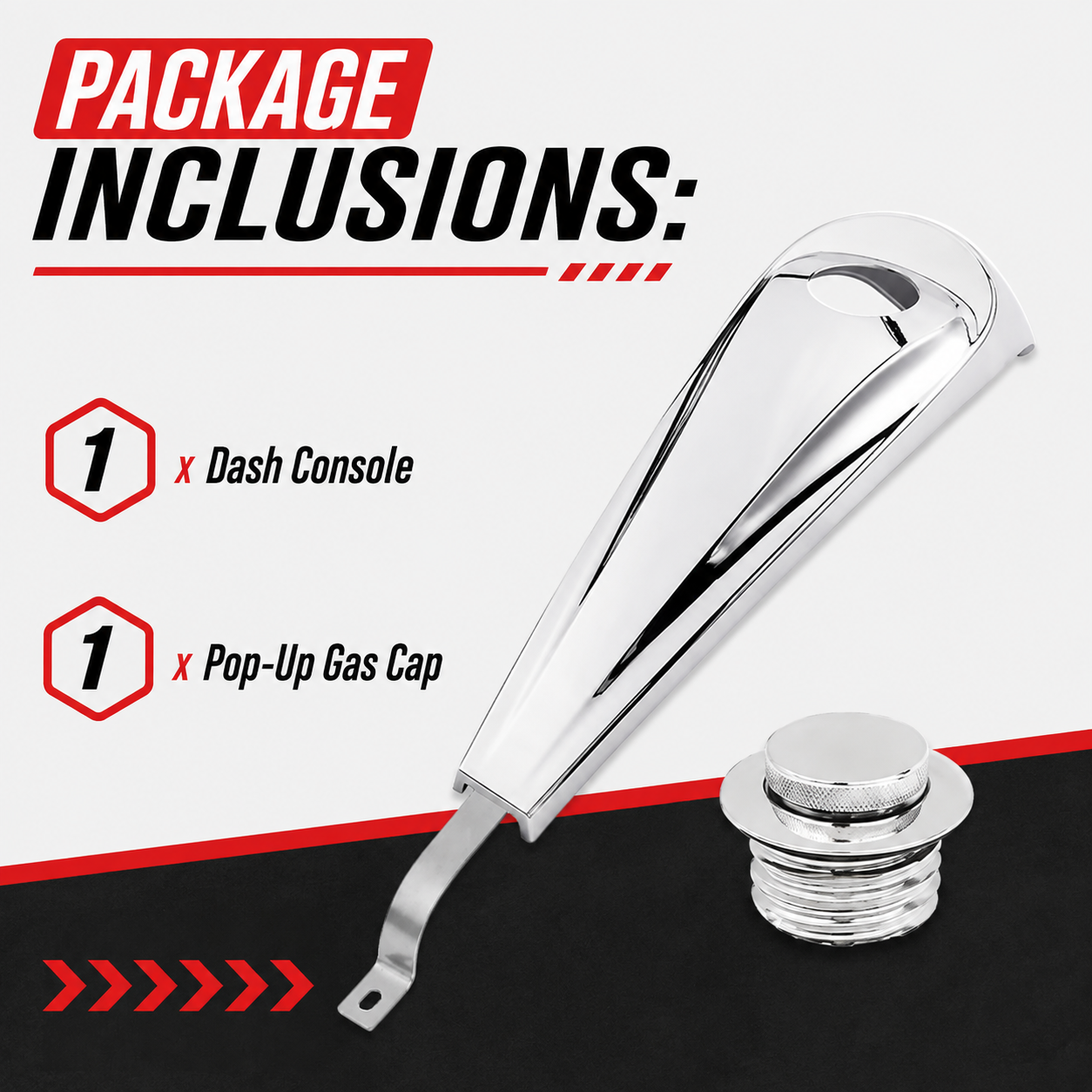 Motorcycle Smooth Dash Console with Pop-Up Gas Cap