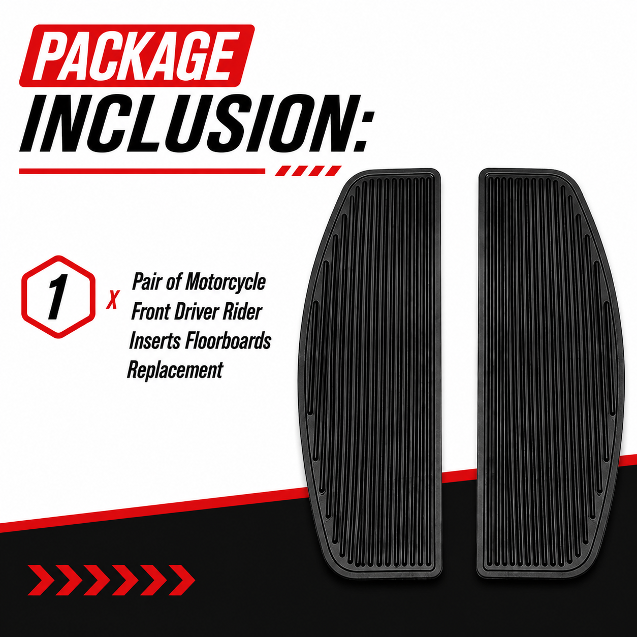 Motorcycle Front Driver Rider Inserts Floorboards Replacement