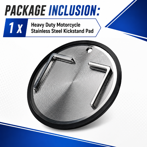 Heavy Duty Motorcycle Stainless Steel Kickstand Pad