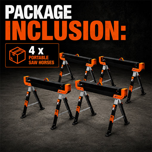 4-Pack Portable Saw Horses