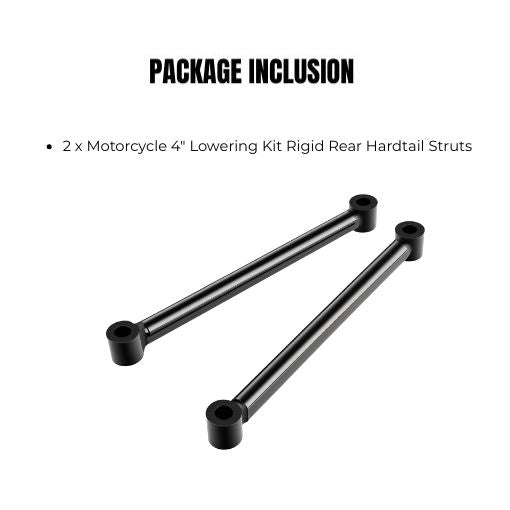 Motorcycle 4" Lowering Kit Rigid Rear Hardtail Struts
