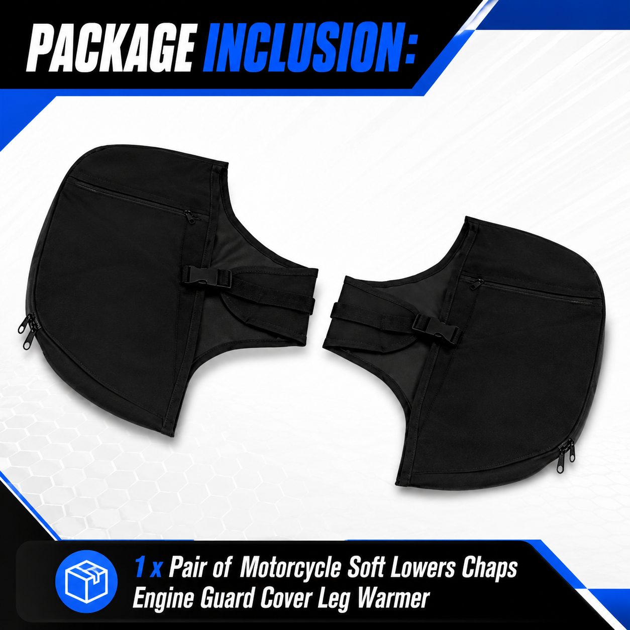 Motorcycle Soft Lowers Chaps Engine Guard Cover Leg Warmer