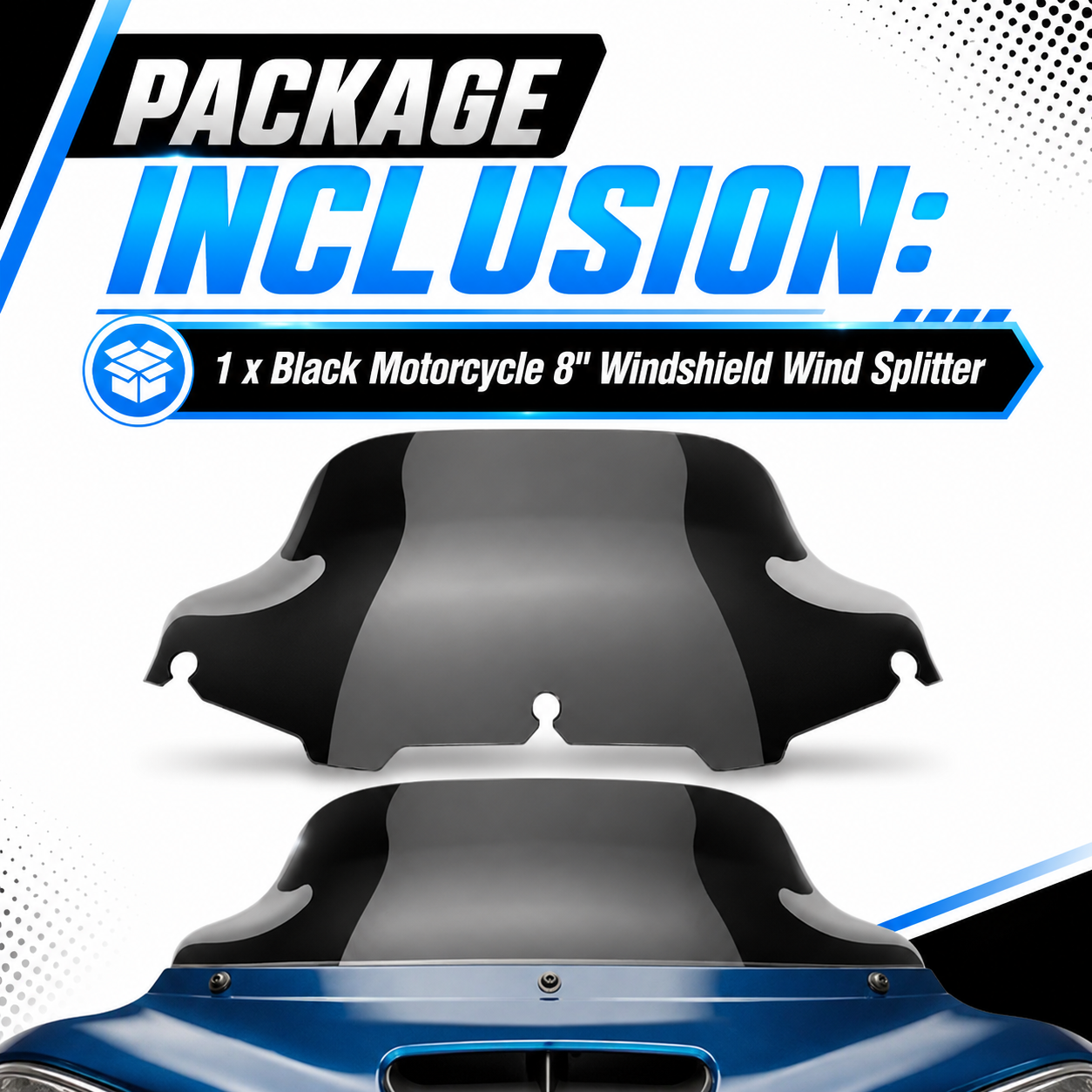 Motorcycle 8" Windshield Wind Splitter