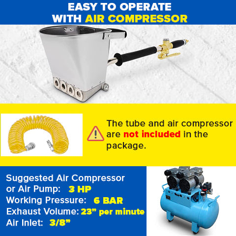 6 Bar Jet Wall Stucco and Cement Sprayer