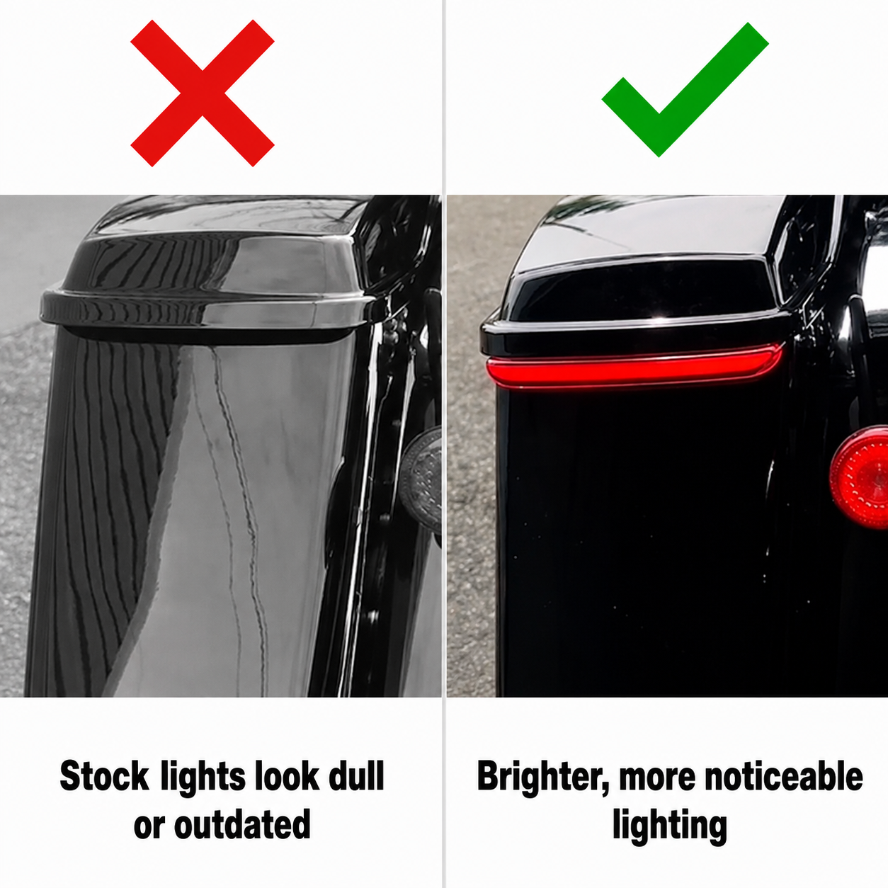 Motorcycle LED Saddlebag Tail Lights