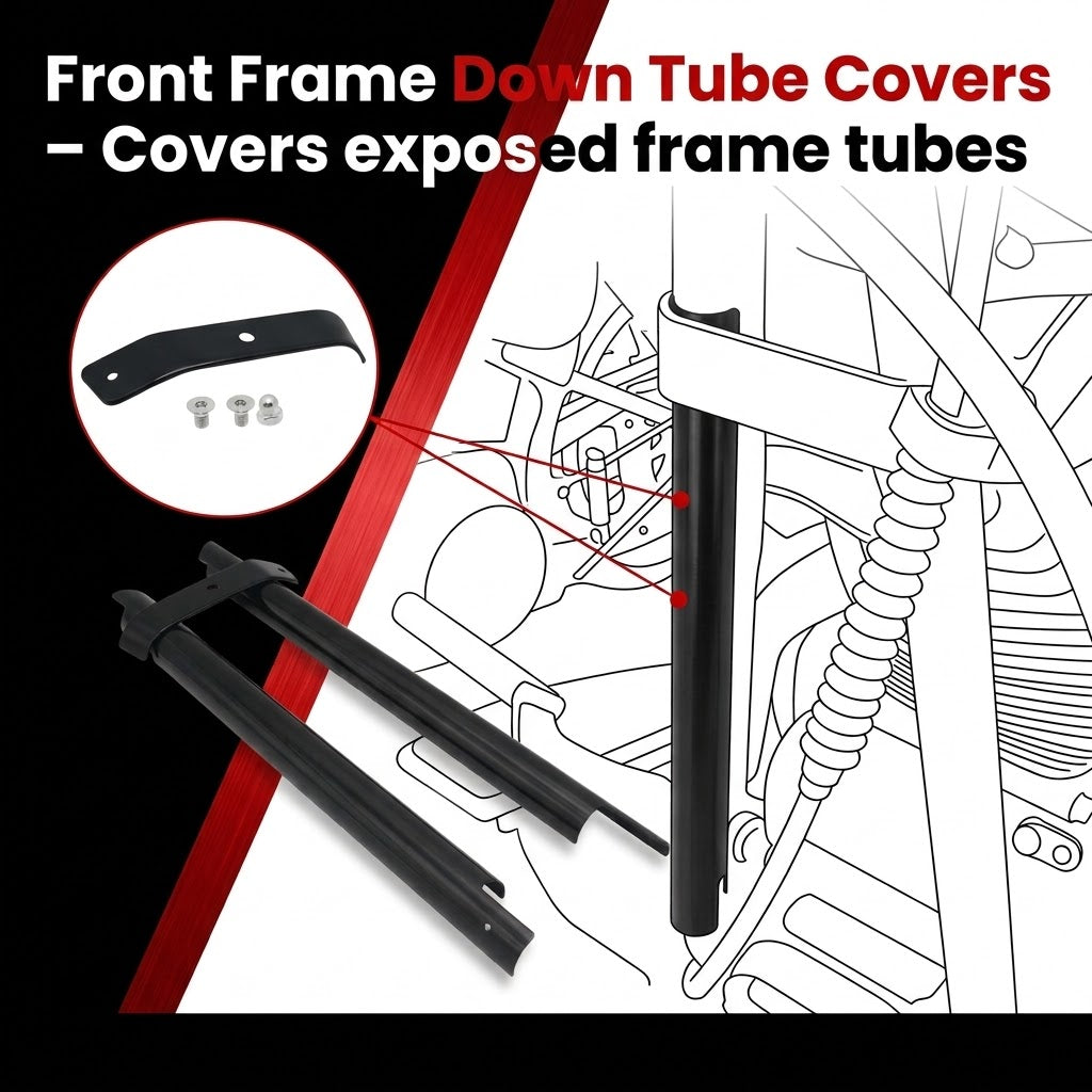 2000-2017 Motorcycle Front Frame Down Tube Covers