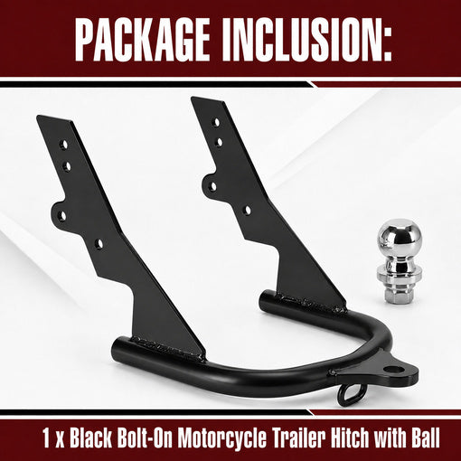 Bolt-On Motorcycle Trailer Hitch with Ball