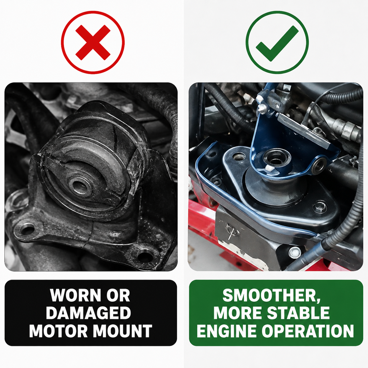 Motorcycle Front Engine Motor Mount Replacement