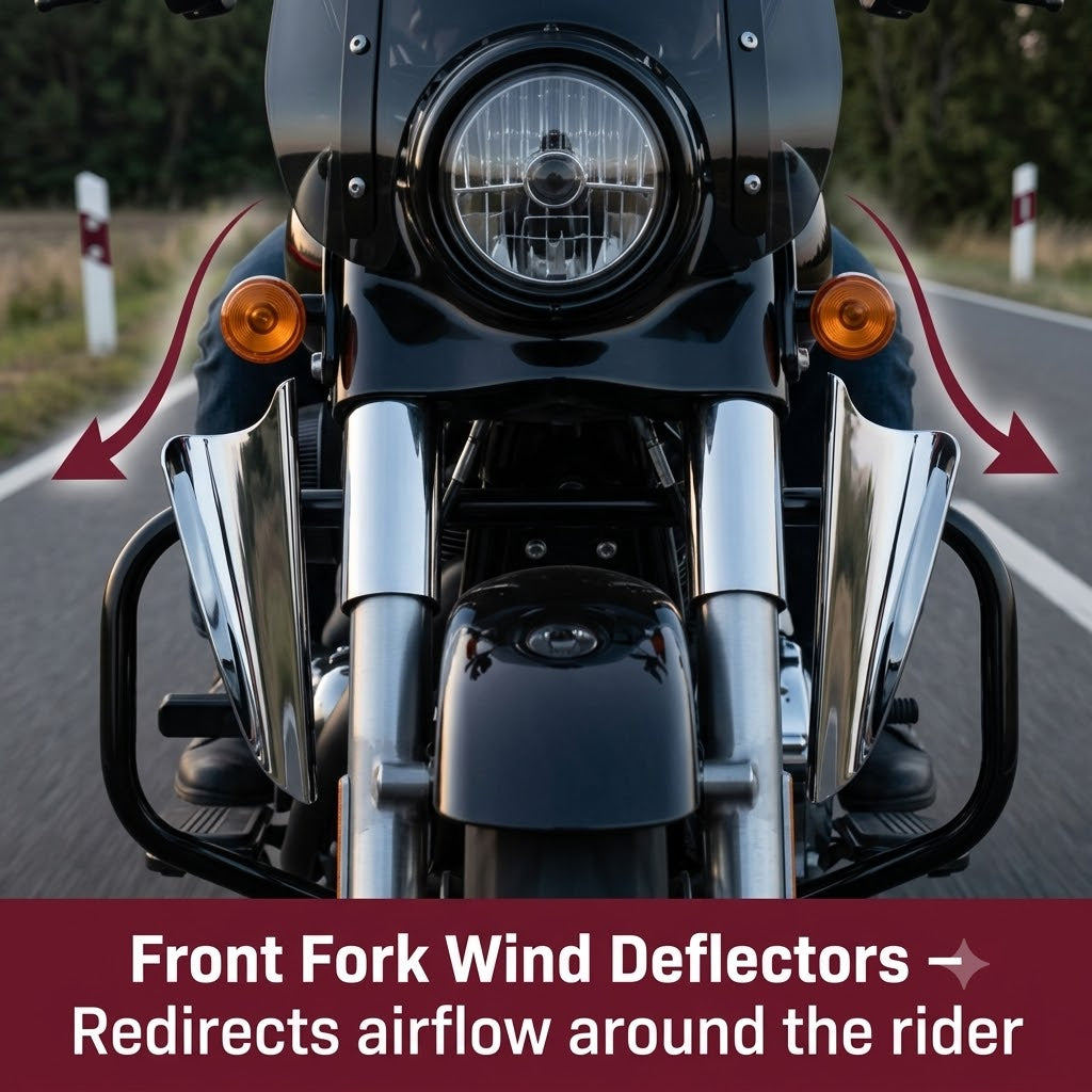 Motorcycle Front Fork Mount Wind Deflectors