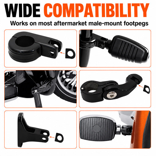 10-Pack Motorcycle Foot Peg Spring Washers