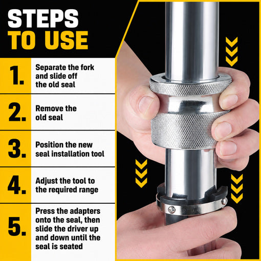 Motorcycle Adjustable Fork Seal Driver Tool 35–45mm