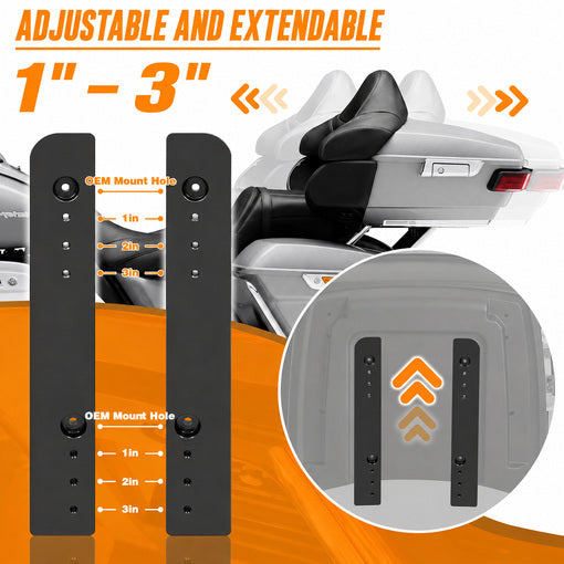 Adjustable 1''-3'' Tour Pack Trunk Luggage Relocator Kit