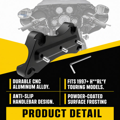 Bolt-On Motorcycle Handlebar Anti-Slip 1" Riser Clamp