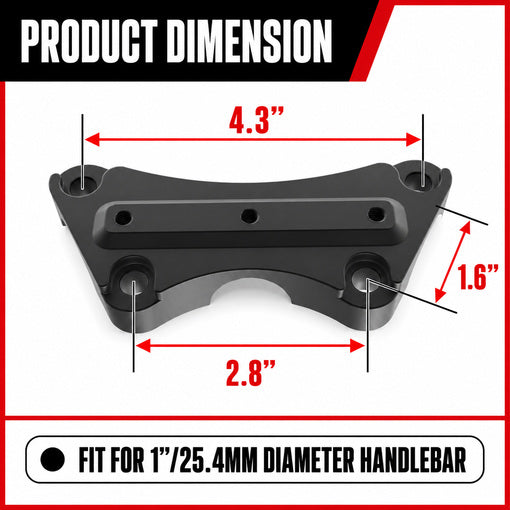 Anti-Slip Motorcycle Handlebar Top Riser Clamp