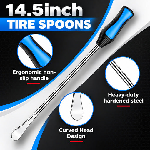 Motorcycle Tire Changing Spoon Kit with Bead Holder and Rim Protector