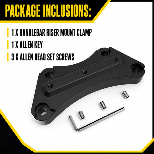 Bolt-On Motorcycle Handlebar Anti-Slip 1" Riser Clamp
