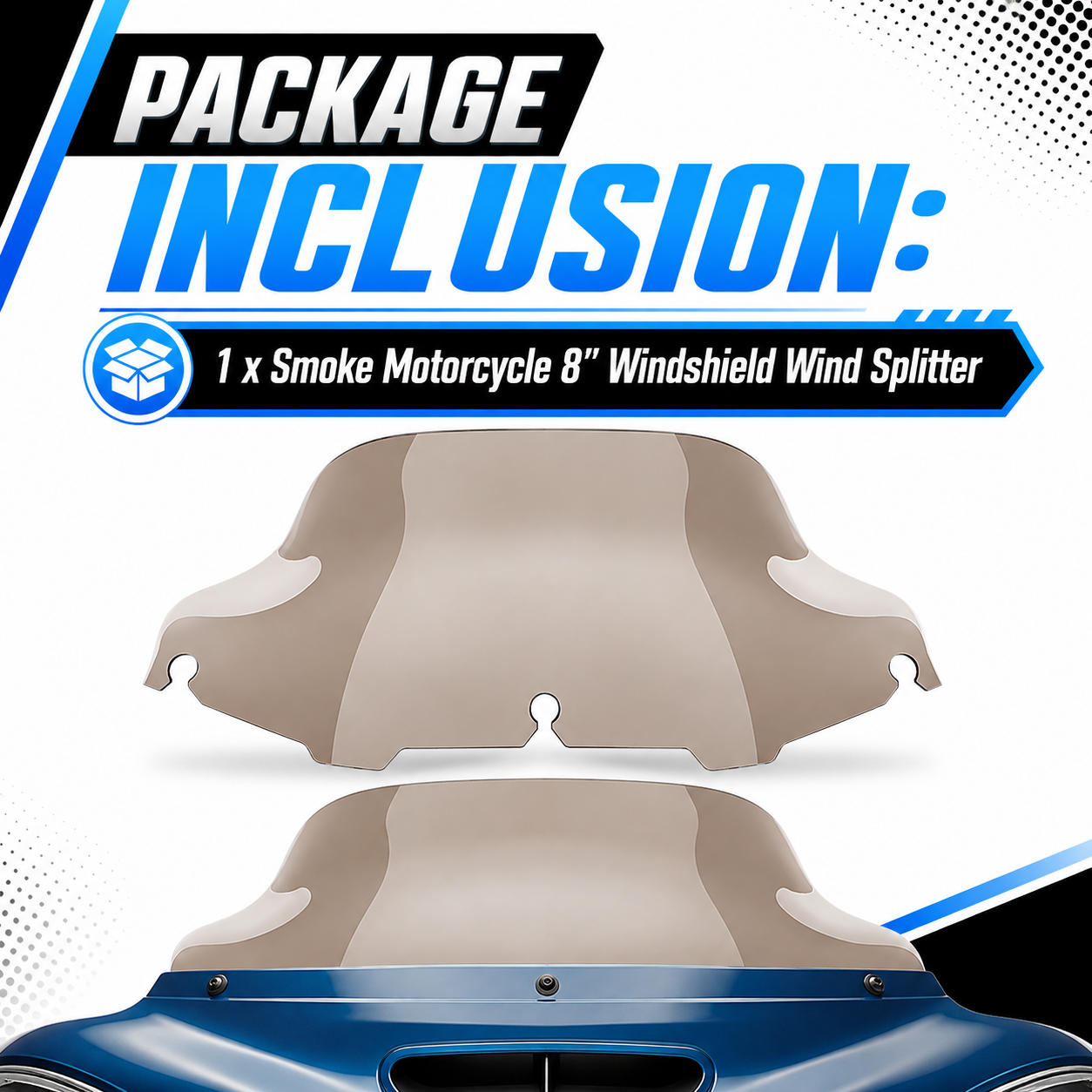 Motorcycle 8" Windshield Wind Splitter