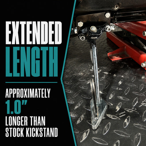 Motorcycle 1.0" Longer Extended Kickstand Bracket Kit