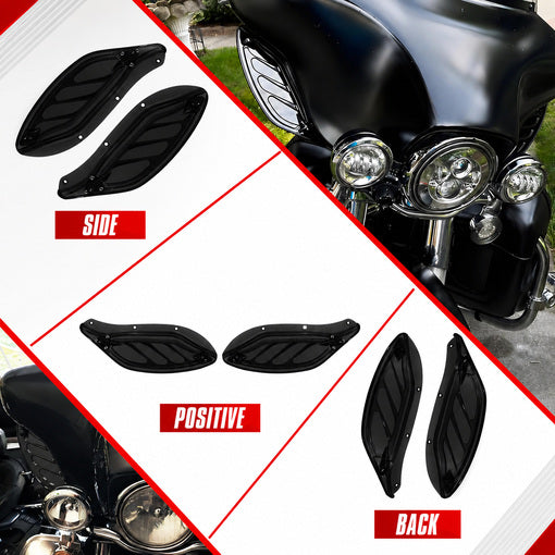 Motorcycle Side Wing 90-Degree Adjustable Wind Deflectors