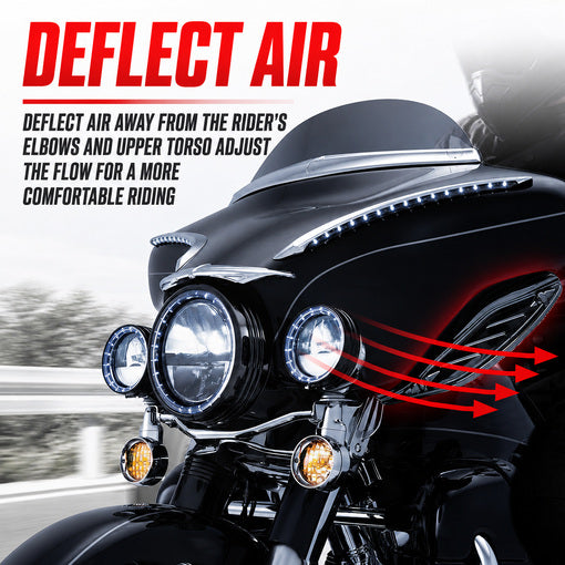 Motorcycle Side Wing 90-Degree Adjustable Wind Deflectors