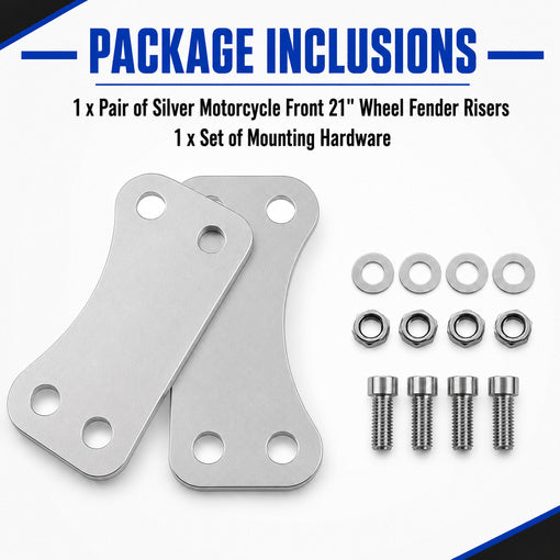 Motorcycle Front 21" Wheel Fender Risers
