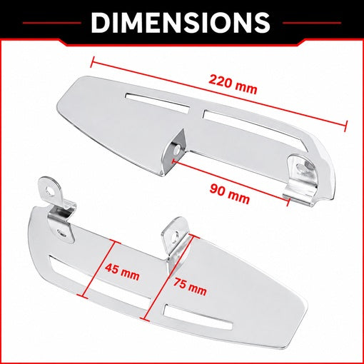 Bolt-On Motorcycle Driver Footboard Heel Guard