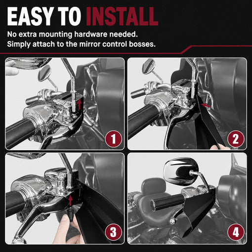 Motorcycle Black Coffin Cut Hand Guards