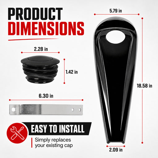 Motorcycle Smooth Dash Fuel Console & Gas Tank Cap Cover